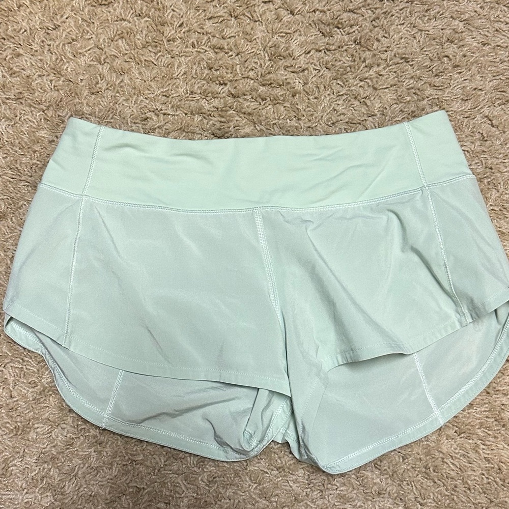 Light green lululemon speed up short